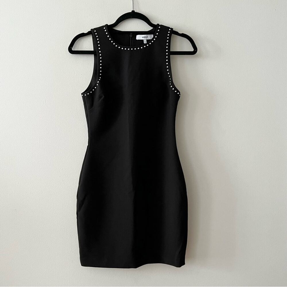Likely Manhattan Black Studded Sleeveless Mini Dress